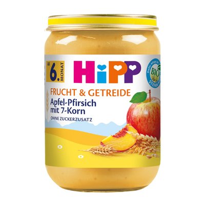 Bild von Hipp Apfel-Pfirsich mit 7-Korn
