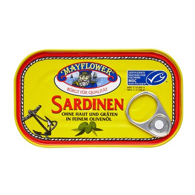 Bild von Mayflower Sardinen ohne Haut & Gräten in feinem Olivenöl