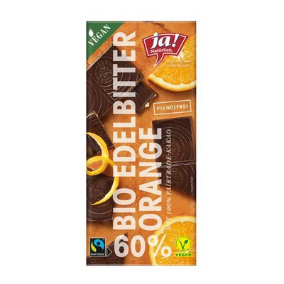 Bild von Ja! Natürlich 60% Zartbitter Orange Schokolade