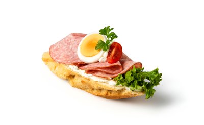 Bild von Baguette Brötchen Räucherwurst