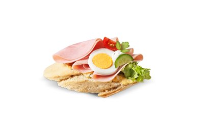 Bild von Baguette Brötchen Schinkenwurst