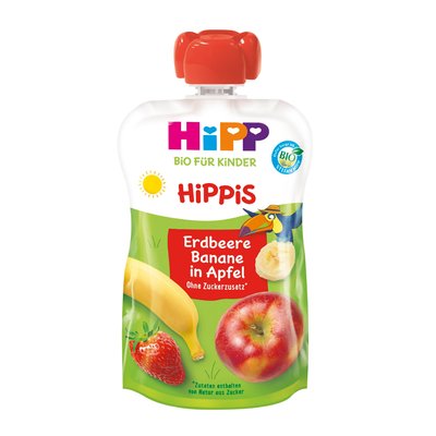 Bild von Hipp Hippis Erdbeere-Banane in Apfel
