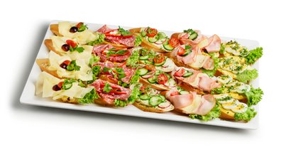 Bild von Klassische Baguette Brötchen Platte