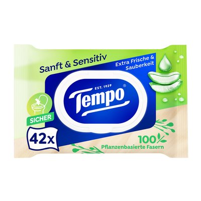 Bild von Tempo Sanft & Sensitiv Feuchte Toilettentücher