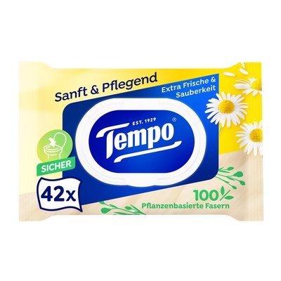 Bild von Tempo Sanft & Pflegend Feuchte Toilettentücher