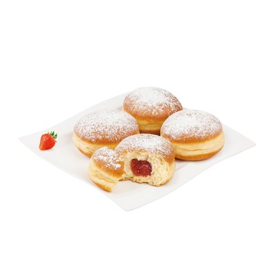 Bild von Krapfen Erdbeere