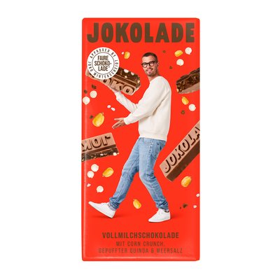 Bild von Jokolade Vollmilchschokolade mit Corn Crunch, gepuffter Quinoa & Meersalz