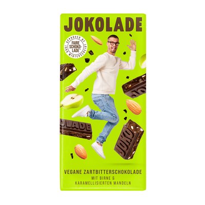 Bild von Jokolade Zartbitterschokolade mit Birne & karamellisierten Mandeln