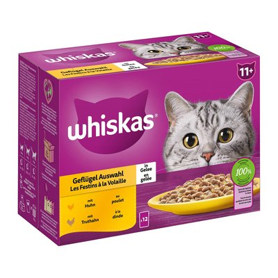 Bild von Whiskas Geflügel Auswahl in Gelee 11+