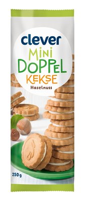 Bild von Clever Mini Doppelkekse Haselnuss