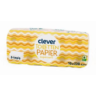 Bild von Clever Toilettenpapier Gelb 3-lagig