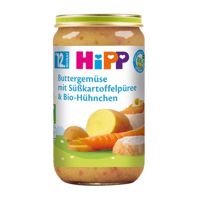Bild von Hipp Buttergemüse mit Süßkartoffelpüree & Bio-Hühnchen