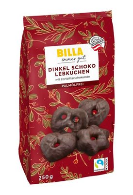 Bild von BILLA Dinkelschokolebkuchen mit Zartbitterschokolade