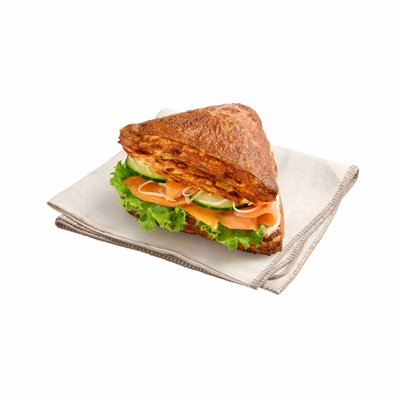 Bild von Laugenecke mit Lachs