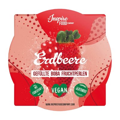 Bild von Gefüllte Boba Fruchtperlen Erdbeere - für Bubble Tea