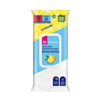 Bild von BI HOME Bodentücher feucht Zitrone