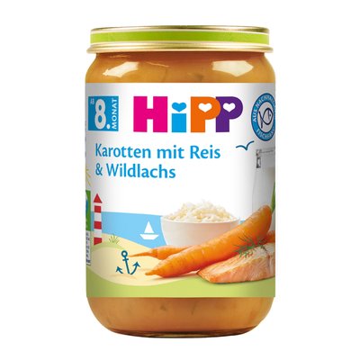 Bild von Hipp Karotten mit Reis & Wildlachs