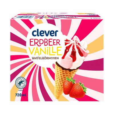 Bild von Clever Erdbeer & Vanille Eis