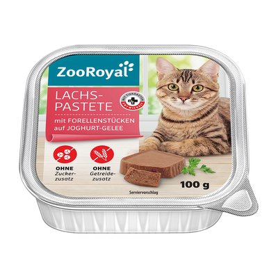 Bild von ZooRoyal Lachs-Pastete mit feinen Stücken auf Joghurt-Gelee