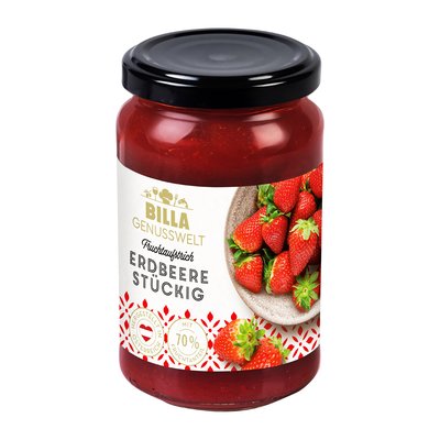 Bild von BILLA Genusswelt Erdbeer Fruchtaufstrich Stückig