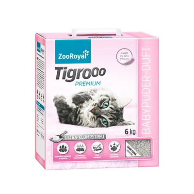 Bild von ZooRoyal Tigroo Katzenstreu mit Babypuder Duft
