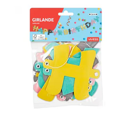 Bild von Vivess Girlande Happy Birthday