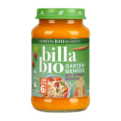 Bild von BILLA Bio Gläschen Gartengemüse mit Dinkelnudeln
