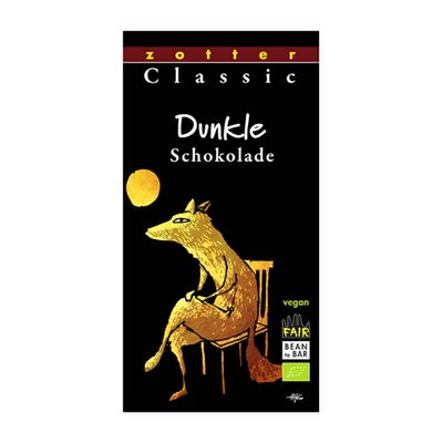 Bild von Zotter Dunkle Schokolade Tafel