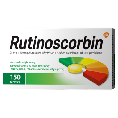 Rutinoscorbin 25 mg + 100 mg tabletki powlekane