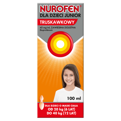 Nurofen dla dzieci Junior truskawkowy 40 mg/ml zawiesina doustna