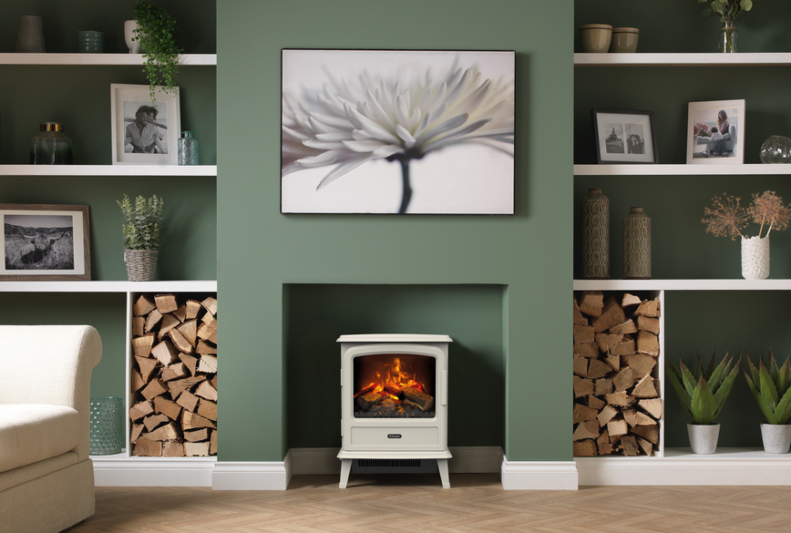 Evandale: 2kW warmte, afstandsbediening, sfeer het hele jaar door.