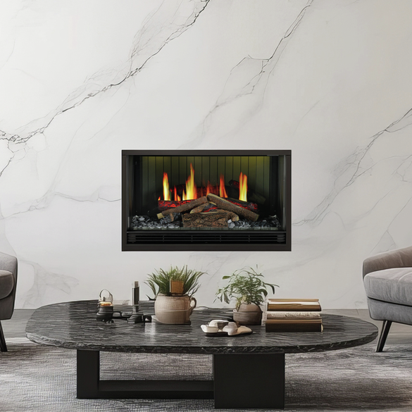 Dimplex Vista 70: compacte, stijlvolle haard met authentieke vlammen.