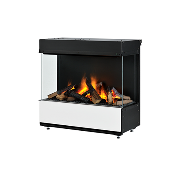 Versatile fireplace, patented Optimyst® with remote and Flame App.