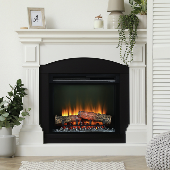 Elektrische inbouwhaard voor naadloze integratie met frameloos ontwerp.