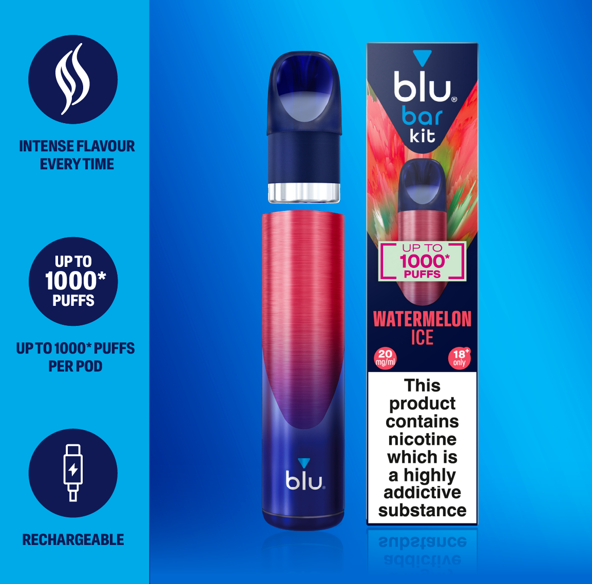 Watermelon Ice kit | Rechargeble vape