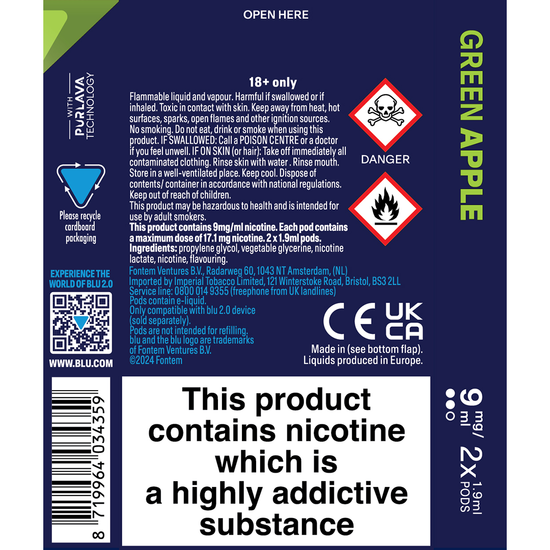 blu vape lock button 20mg Blu Bar 1000 Vape Kit - 5 For £25 main image 0