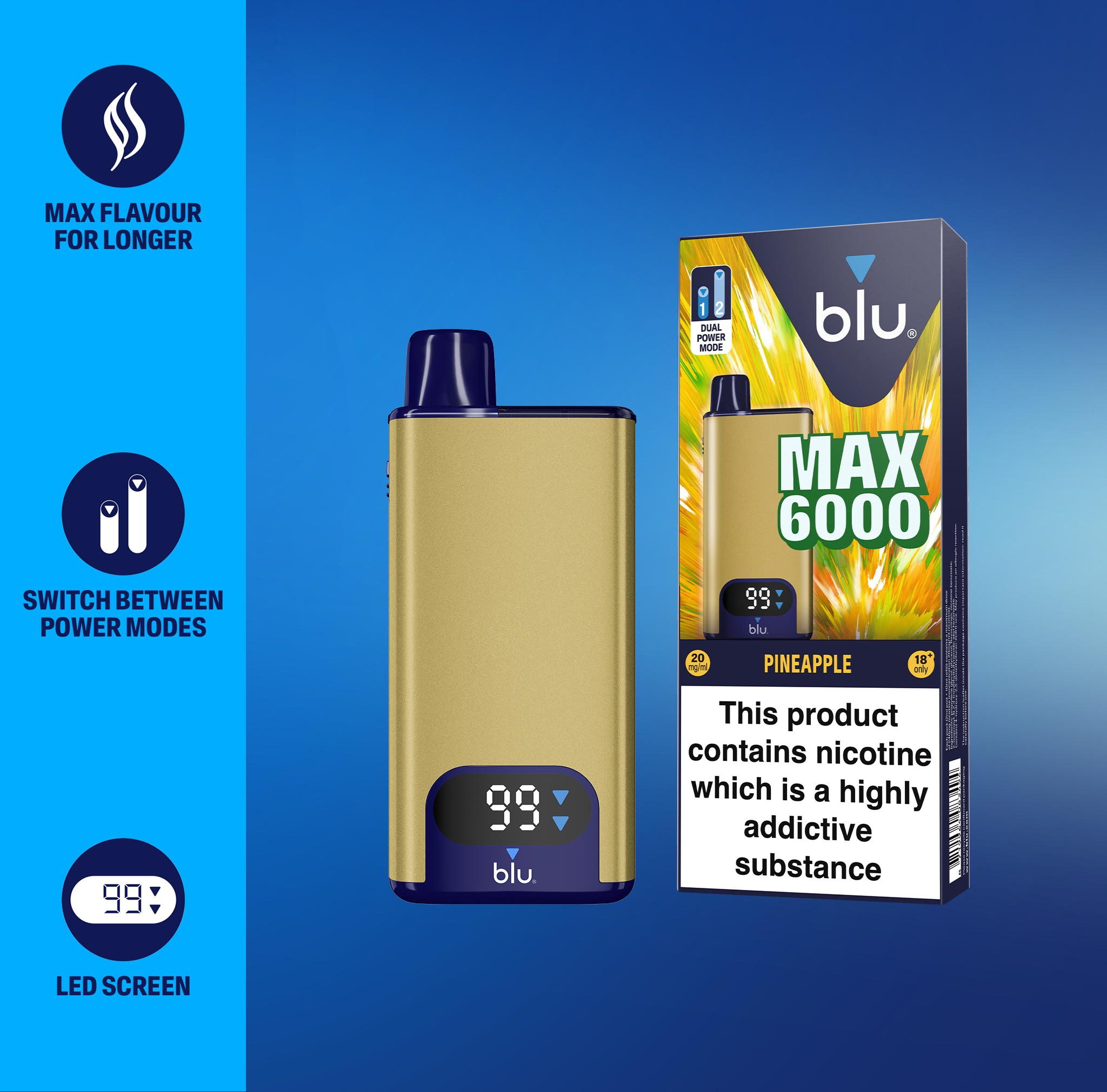 New blu MAX 6000 info page | Rechargeable vape | vape pod+refillkits