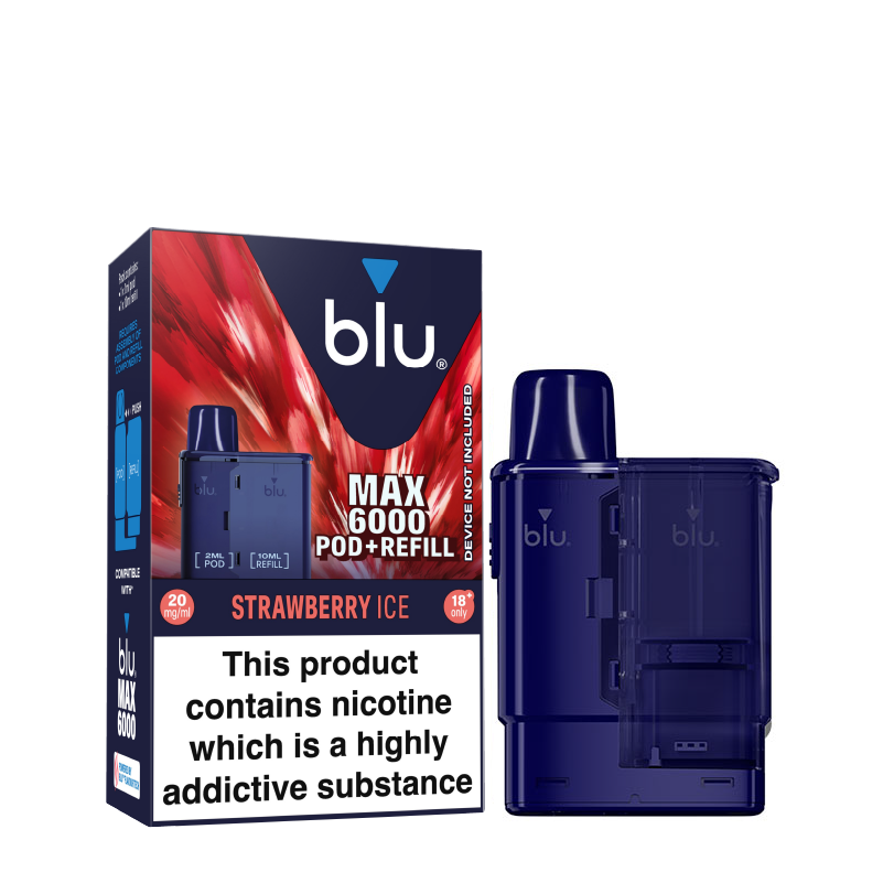 Strawberry Ice | blu MAX 6000 | POD+Refill Strawberry Ice | blu MAX 6000 | POD+Refill
