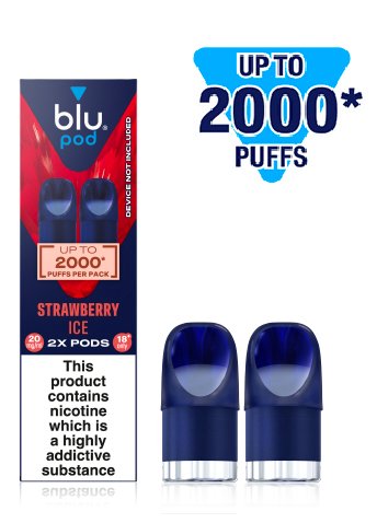 Strawberry ice vape pod | blu kit pods | blu bar kit