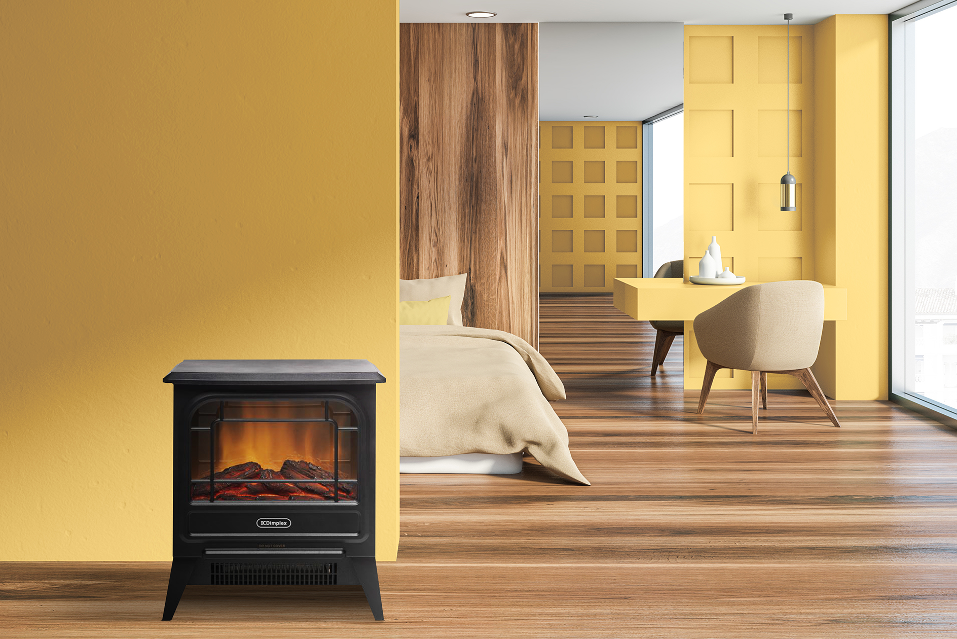 Microstove 1.2kW Optiflame Portable Electric Fire | Dimplex