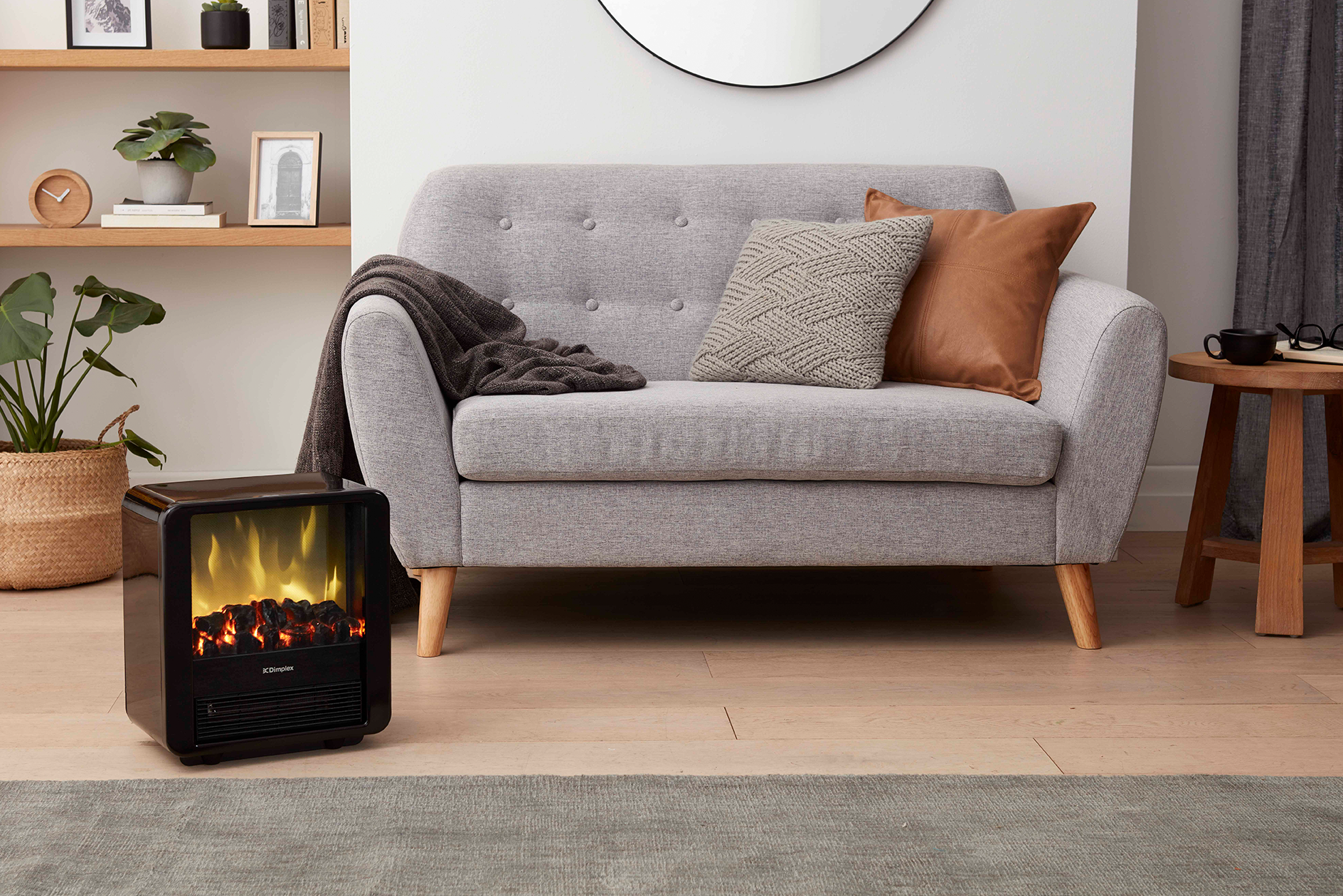 Mini Cube 1.5kW Optiflame Portable Electric Fire | Dimplex