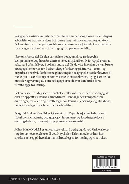 Pedagogikk i arbeidslivet – bilde 2