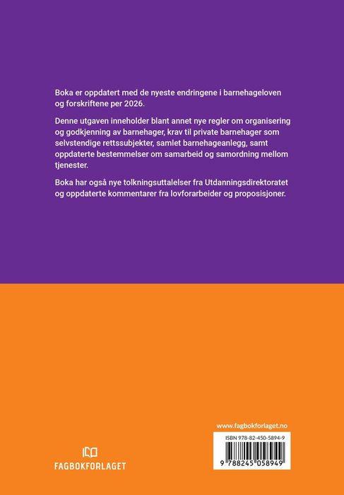Barnehageloven og forskrifter 2026 – bilde 2