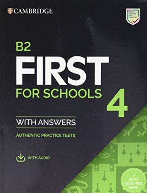 B2 First for Schools 4 Book With Audio With Resource Bank