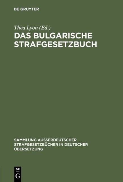 bulgarische Strafgesetzbuch
