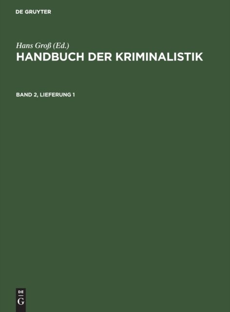 Handbuch der Kriminalistik