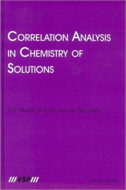 Correlation Analysis In Chemistry Of Solutions