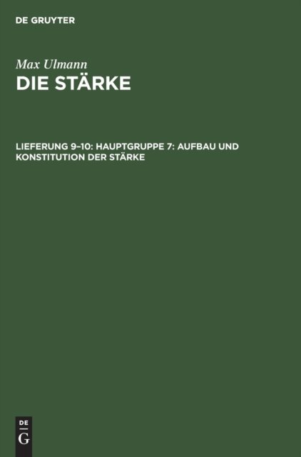 Hauptgruppe 7: Aufbau Und Konstitution Der Starke