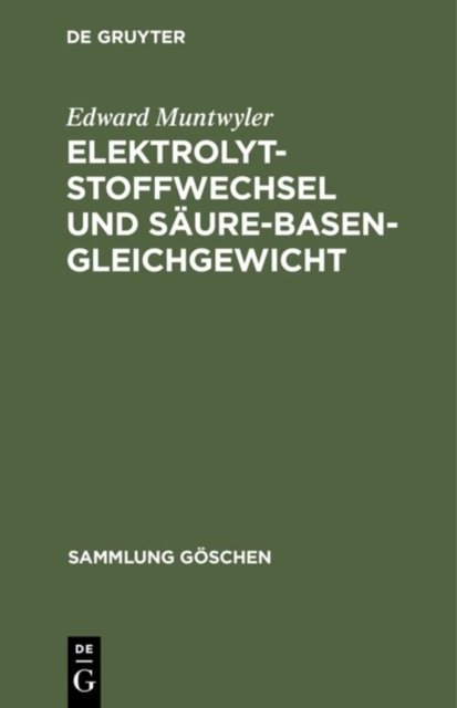 Elektrolytstoffwechsel und Saure-Basen-Gleichgewicht