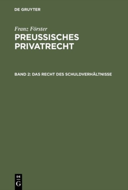 Das Recht des Schuldverhaltnisse